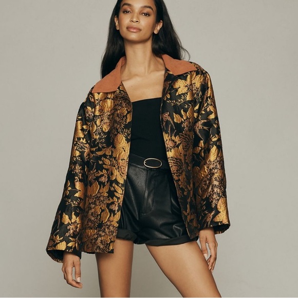 Anthropologie Brocade Trucker Jacket- OS- NWT - Picture 12 of 12